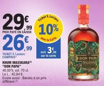 E.Leclerc Rhum masskara rhum masskara offre