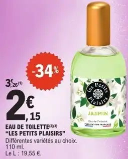 E.Leclerc Eau de toilette les petits plaisirs offre