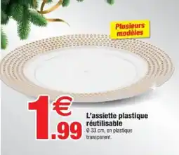 Bazarland L'assiette plastique réutilisable offre