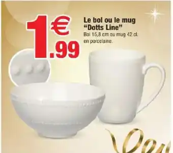 Bazarland Le bol ou le mug "Dotts Line" offre