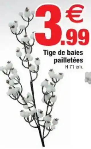 Bazarland Tige de baies pailletées offre