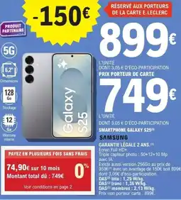 E.Leclerc Smartphone galaxy s25 samsung offre
