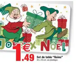 Bazarland Set de table "Nains" offre