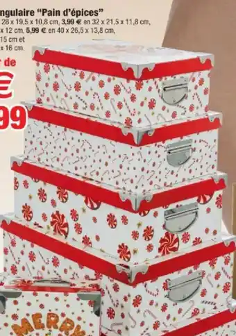 Bazarland La boîte rectangulaire “Pain d'épices” offre