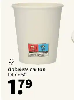 Wibra Gobelets carton offre