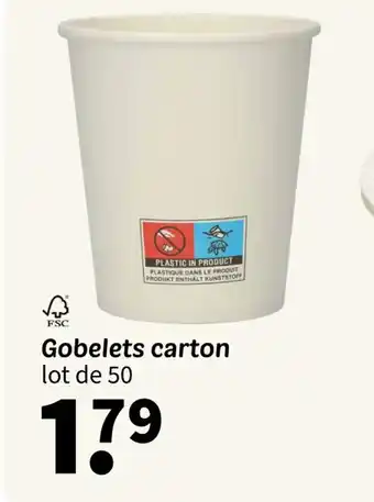 Wibra Gobelets carton offre