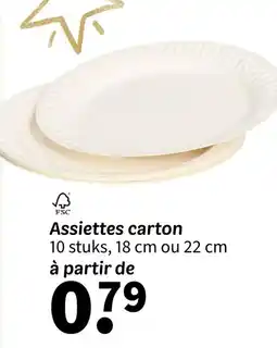 Wibra Assiettes carton offre