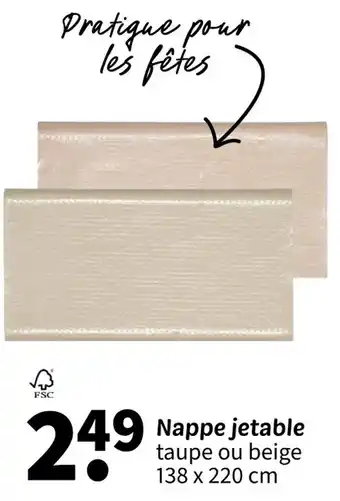 Wibra Nappe jetable offre