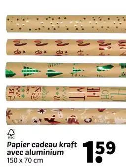 Wibra Papier cadeau kraft avec aluminium offre