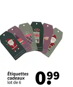 Wibra Étiquettes cadeaux offre