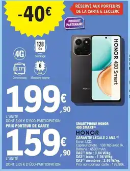 E.Leclerc Smartphone honor 400 smart honor offre