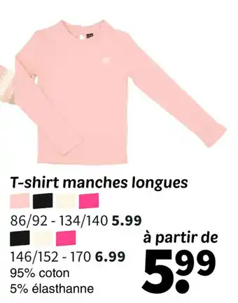 Wibra T-shirt manches longues offre