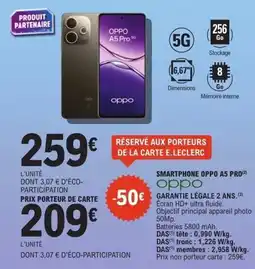 E.Leclerc Smartphone oppo a5 pro offre