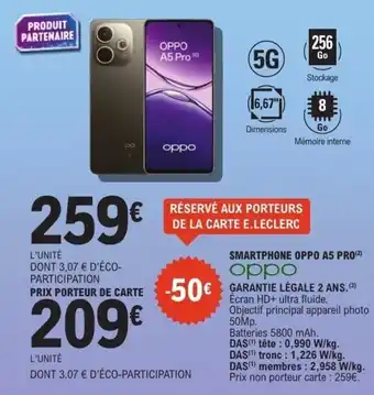 Smartphone oppo a5 pro
