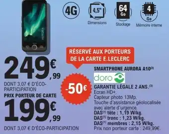 E.Leclerc Smartphone aurora a10 doro offre