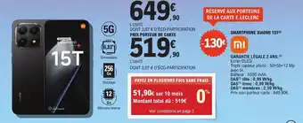 E.Leclerc Smartphone xiaomi 15t offre