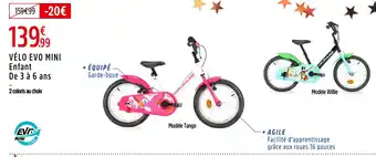 Intersport Nakamura vélo evo mini modèle tango offre