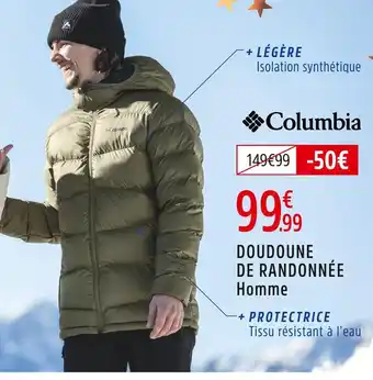 Intersport Columbia doudoune de randonnée offre