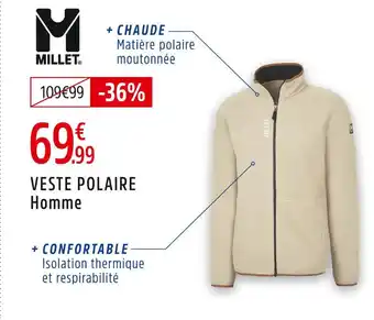 Intersport Millet veste polaire homme offre