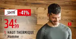 Intersport Odlo haut thermique homme offre