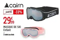 Intersport Cairn masque de ski enfant offre