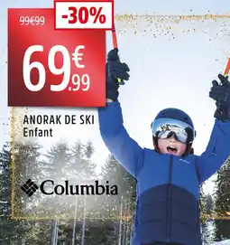 Intersport Columbia anorak de ski offre
