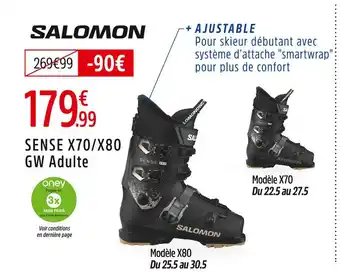 Intersport Salomon sense x70 gw adulte offre