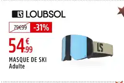 Intersport Loubsol masque de ski offre