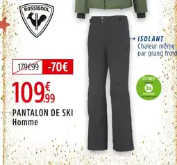 Intersport Rossignol pantalon de ski homme offre