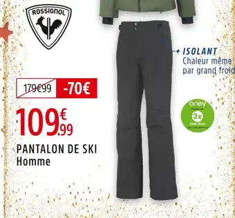 Intersport Rossignol pantalon de ski homme offre