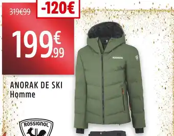 Intersport Rossignol anorak de ski homme offre