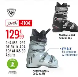 Intersport Rossignol chaussures de ski kiara 60 offre