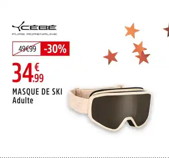 Intersport Cébé masque de ski adulte offre