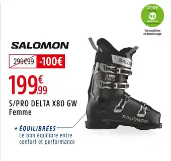 Intersport Salomon s/pro delta x80 gw femme offre