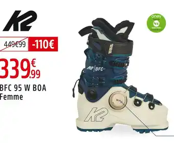 Intersport K2 bfc 95 w boa femme offre