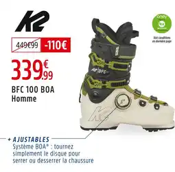 Intersport K2 bfc 100 boa offre