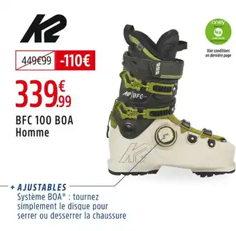 Intersport K2 bfc 100 boa offre