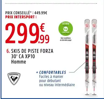 Intersport Rossignol skis de piste forza 30' ca xp10 homme offre