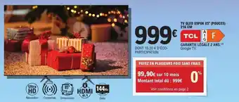 E.Leclerc Tv qled 85p8k 85" pouces offre