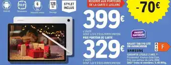 E.Leclerc Galaxy tab $10 lite a sm-x400nzareub samsung offre