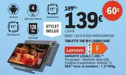 E.Leclerc Tablette tab m11 zada0134se lenovo offre