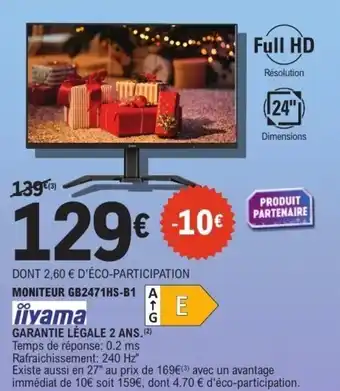 E.Leclerc Moniteur gb2471hs-b1 a iiyama offre