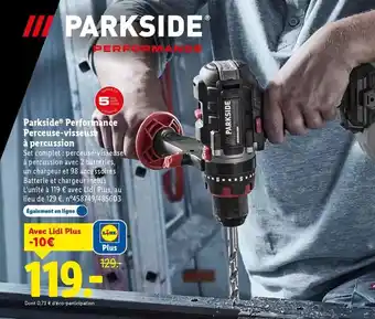 Lidl Parkside - performance percuse-visseuse à percussion offre