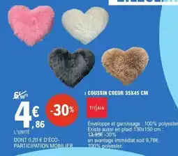 E.Leclerc Coussin coeur offre