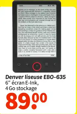 Wibra Denver liseuse EBO-635 offre