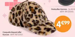 Irrijardin Casquette léopard effet fourrure offre