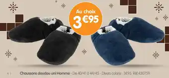 Irrijardin Chaussons doudou uni Homme offre