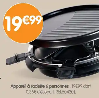 Irrijardin Appareil à raclette 6 personnes offre