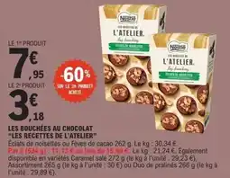 E.Leclerc Les bouchées au chocolat les recettes de l'atelier offre