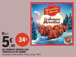 E.Leclerc Les animaux merveilleux merveilles du monde offre